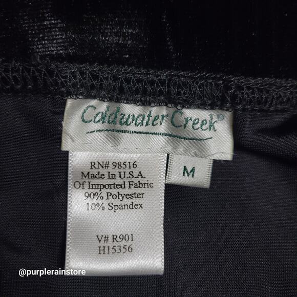 Vtg Coldwater Creek Velvet A Line Skirt M Stretch 90's Y2K Whimsygoth Witchy - Picture 3 of 8